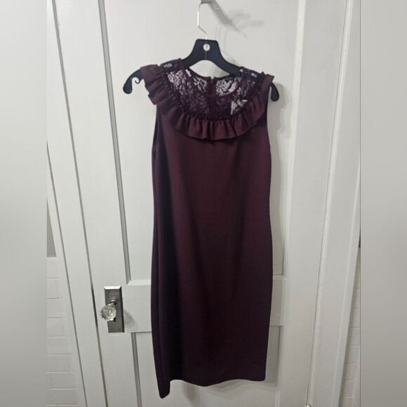 NWT Zara Plum Colored Sleeveless Dress Sz L - Picture 3 of 7